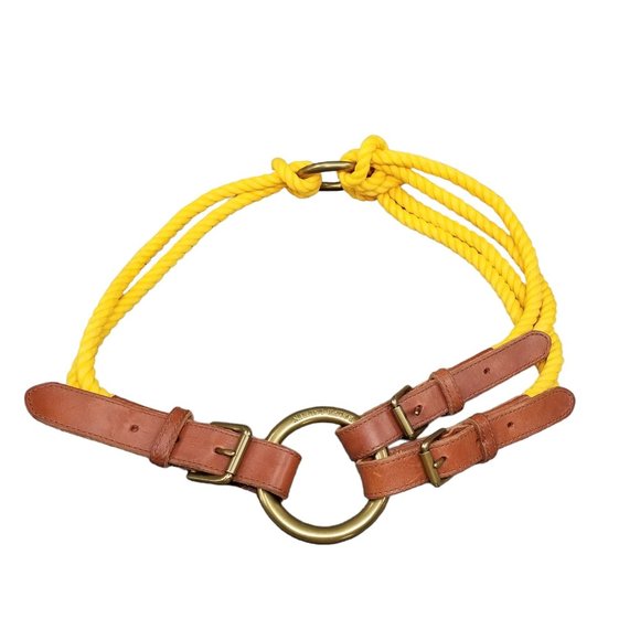Ralph Lauren Accessories - Ralph Lauren Tri Strap Safari Belt Womens Leather O Ring Rope Multi Buckle Sz M